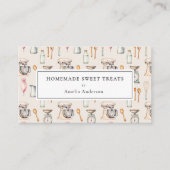 Homemade Bakery Cake Pink Pastel Kitchen Utensils 名刺 (正面)