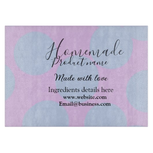 Homemade bakery made with love add text website カッティングボード (正面)