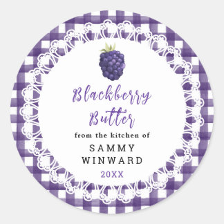 Homemade Blackberry Butter Label ラウンドシール