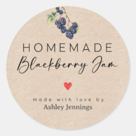 Homemade Blackberry Jam Labels | Made with Love ラウンドシール