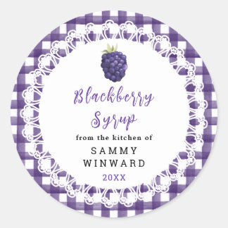 Homemade Blackberry Syrup Label ラウンドシール