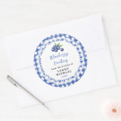 Homemade Blueberry Cookie Label ラウンドシール (封筒)