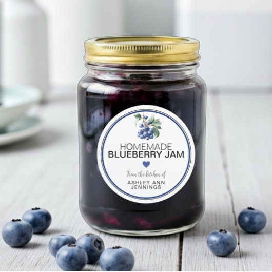 Homemade Blueberry Jam Label | From the Kitchen Of ラウンドシール