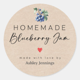 Homemade Blueberry Jam Labels | Made with Love ラウンドシール