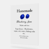 Homemade blueberry jam made with love add text アクリルサイン (傾斜)