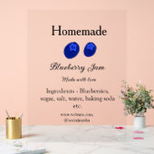 Homemade blueberry jam made with love add text アクリルサイン (ウェディング)