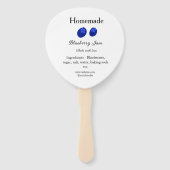 Homemade blueberry jam made with love add text ハンドファン (裏面)