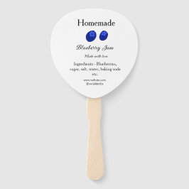 Homemade blueberry jam made with love add text ハンドファン