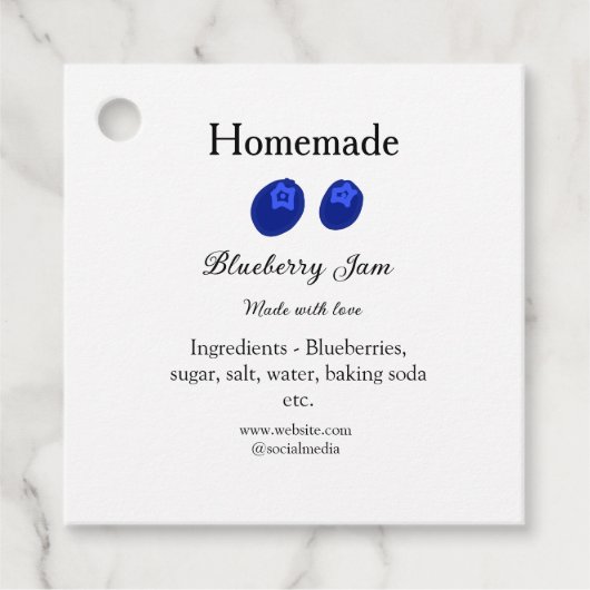 Homemade blueberry jam made with love add text フェイバータグ (正面)