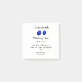 Homemade blueberry jam made with love add text ポストイット
