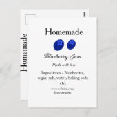 Homemade blueberry jam made with love add text ポストカード (正面/裏面)