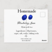 Homemade blueberry jam made with love add text ポストカード (裏面)