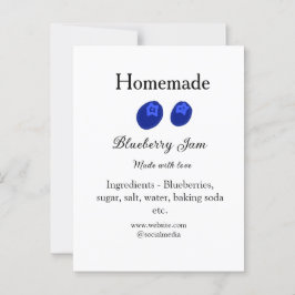 Homemade blueberry jam made with love add text ポストカード