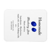 Homemade blueberry jam made with love add text マグネット (横)