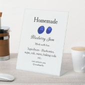 Homemade blueberry jam made with love add text 台座サイン (インサイチュ)