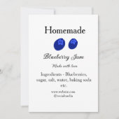 Homemade blueberry jam made with love add text 招待状 (正面)