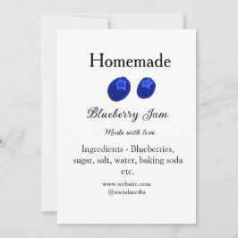 Homemade blueberry jam made with love add text 招待状