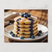 Homemade Blueberry Pancakes Recipe Card ポストカード (正面)