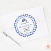 Homemade Blueberry Sauce Label ラウンドシール (封筒)
