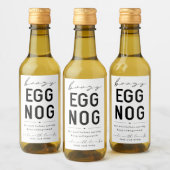 Homemade Boozy Eggnog Bottle Label ワインラベル (ボトル)