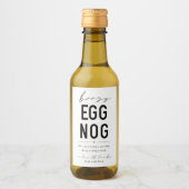 Homemade Boozy Eggnog Bottle Label ワインラベル (正面)