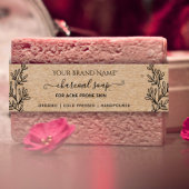 Homemade Botanical Soap Kraft Soap Packaging 招待状ベリーバンド