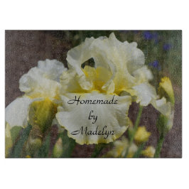 Homemade by You Glass Cutting Boards Iris Flower カッティングボード