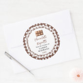Homemade Chocolate Biscotti Label ラウンドシール (封筒)