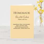 Homemade chocolate cookies made with love add text カード (黄色い花)