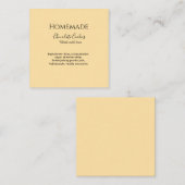 Homemade chocolate cookies made with love add text スクエア名刺 (正面/裏面)