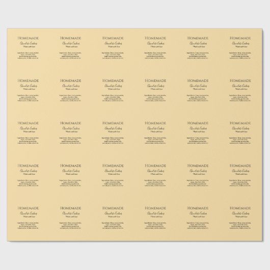 Homemade chocolate cookies made with love add text ラッピングペーパー (フラット)