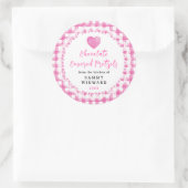 Homemade Chocolate Covered Pretzels Label ラウンドシール (バッグ)