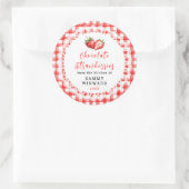 Homemade Chocolate Covered Strawberry Label ラウンドシール (バッグ)