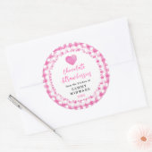 Homemade Chocolate Strawberries Label ラウンドシール (封筒)