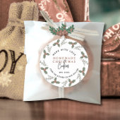 Homemade Christmas Cookies Baked Goods Label ラウンドシール