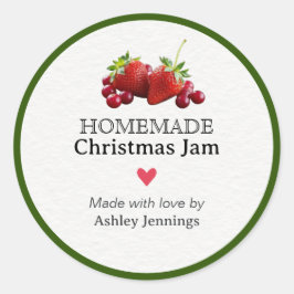 Homemade Christmas Jam Label | Custom Sticker ラウンドシール