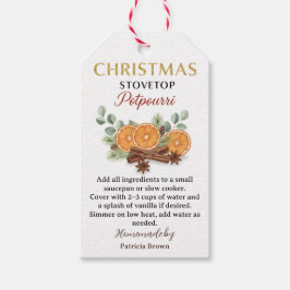 Homemade Christmas Stovetop Potpourri Recipe Tag ギフトタグ