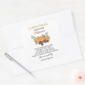Homemade Christmas Stovetop Potpourri Sticker Labe スクエアシール (封筒)