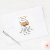 Homemade Christmas Stovetop Potpourri Sticker Labe ラウンドシール (封筒)