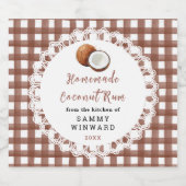 Homemade Coconut Rum Label リキュールボトルラベル (シングルラベル)