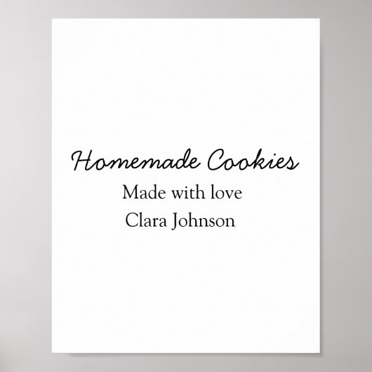 Homemade cookiers add your text name custom throw ポスター (正面)