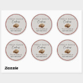 Homemade Cookies Bakery Labels Packaging Stickers ラウンドシール (シート)