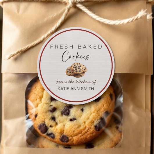 Homemade Cookies Bakery Labels Packaging Stickers ラウンドシール