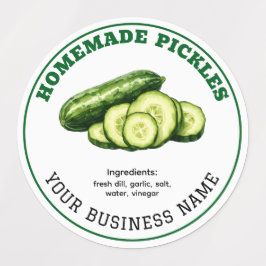Homemade Cucumber Dill Pickles Product Label ラベル