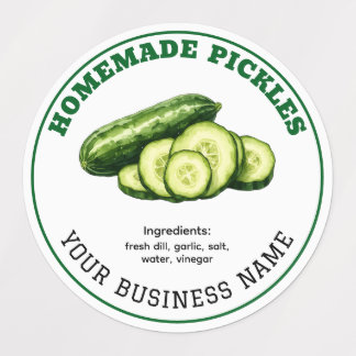 Homemade Cucumber Dill Pickles Product Label ラベル