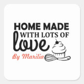 Homemade Cupcakes Classic Round Sticker スクエアシール (正面)