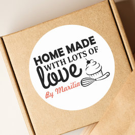 Homemade Cupcakes Classic Round Sticker スクエアシール