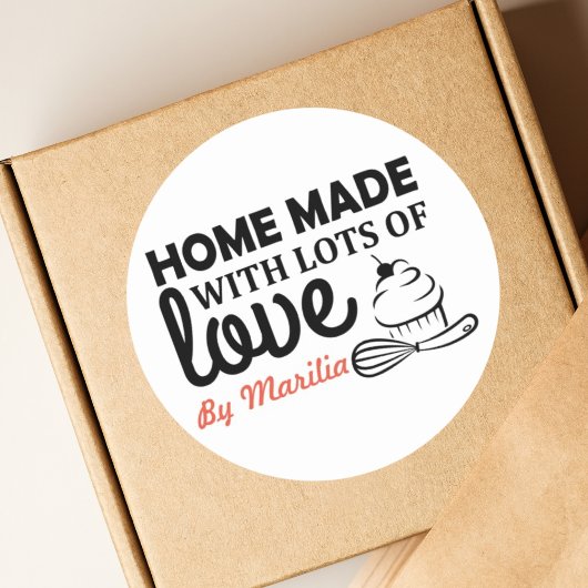 Homemade Cupcakes Classic Round Sticker スクエアシール