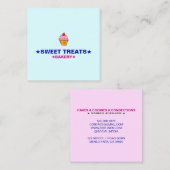 Homemade Cupcakes | Logo & Minimalist Home Bakery スクエア名刺 (正面/裏面)