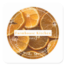 Homemade Customizable Marmalade Jam Sticker